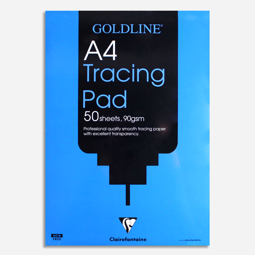 CLAIREFONTAINE Goldline Tracing Paper Pad 90gsm A4 x 50