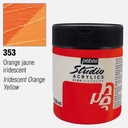 PEBEO Studio Acrylic Paint 500ml 353 Iridescent Orange Yellow