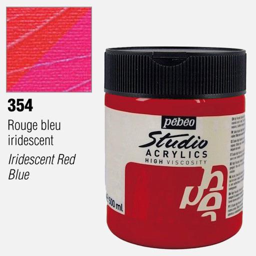 PEBEO Studio Acrylic Paint 500ml 354 Iridescent Red Blue