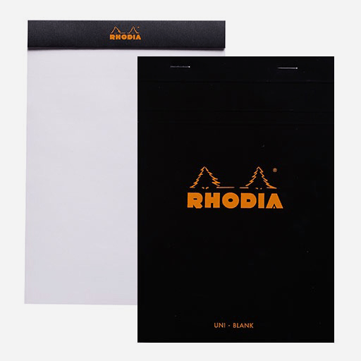 RHODIA Basics Notepad 80gsm Blank A5 x 80 Black