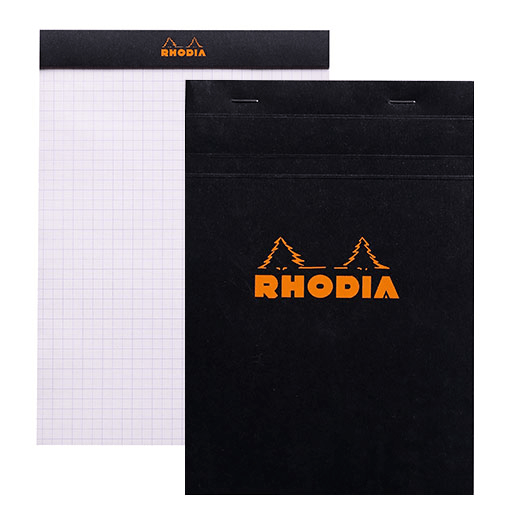RHODIA Basics Notepad 80gsm Graph A5 x 80 Black