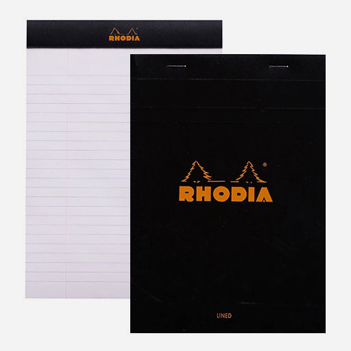 RHODIA Basics Notepad 80gsm Lined A5 x 80 Black