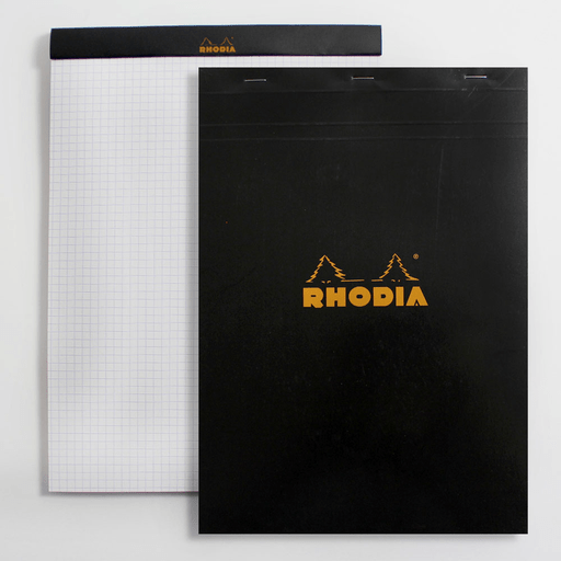 RHODIA Basics Notepad 80gsm Graph A4 x 80 Black