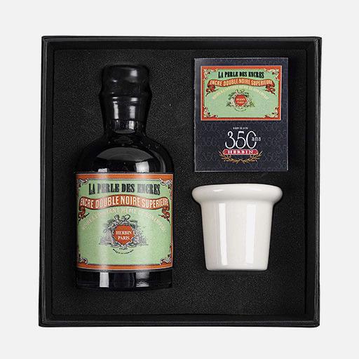 JACQUES HERBIN 350th Anniversary Fountain Pen Ink Pearl Black 100ml Set x 3
