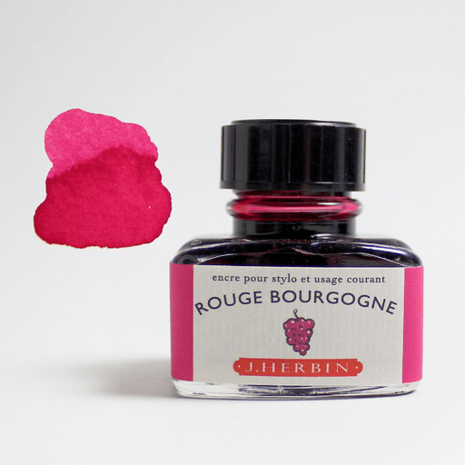 JACQUES HERBIN Fountain Pen Ink 30ml Burgundy Red (Rouge Bourgogne)