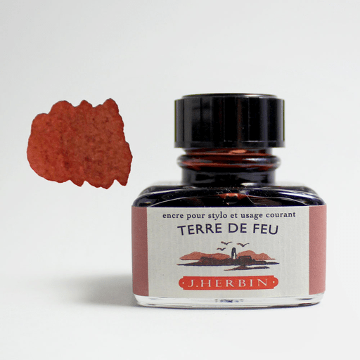 JACQUES HERBIN Fountain Pen Ink 30ml Land of Fire (Terre De Feu)