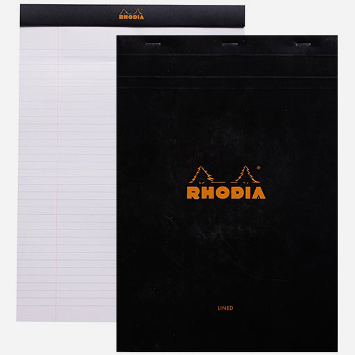 RHODIA Basics Notepad 80gsm Lined A4 x 80 Black