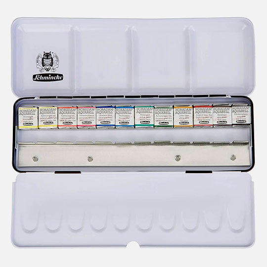 SCHMINCKE Horadam Watercolor 1/2 Pan Set x 12