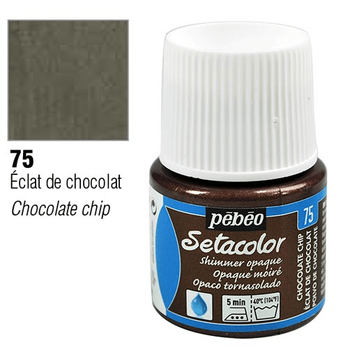 PEBEO Setacolor Opaque 45ml 75 Shimmer Chocolate Chip