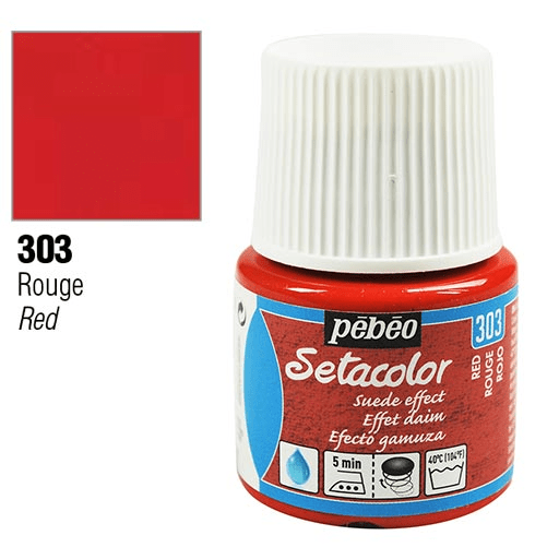 PEBEO Setacolor Suede Effect 45ml 303 Red