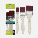 PEBEO Artist Brown Taklon Spalter Brush Set x 3