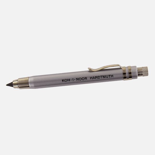 KOH-I-NOOR Metal Clutch Pencil & Sharpener 5.6mm Silver