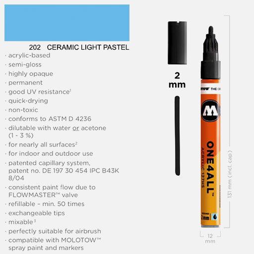 MOLOTOW One4All Acrylic Marker 2mm 202 Ceramic Light Pastel