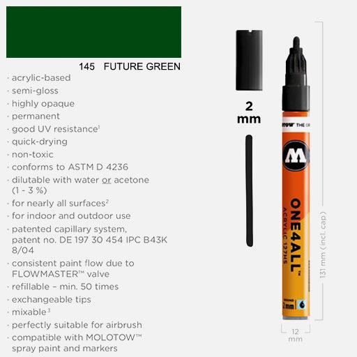 MOLOTOW One4All Acrylic Marker 2mm 145 Future Green
