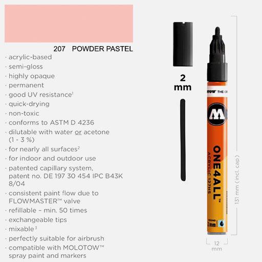 MOLOTOW One4All Acrylic Marker 2mm 207 Powder Pastel