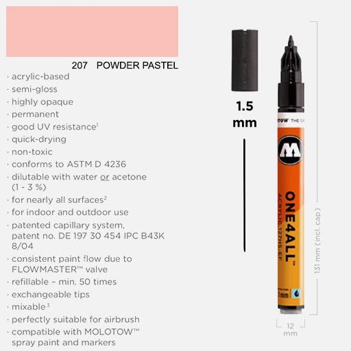 MOLOTOW One4All Acrylic Marker 1.5mm 207 Powder Pastel