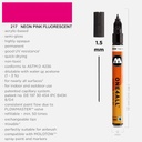 MOLOTOW One4All Acrylic Marker 1.5mm 217 Neon Pink Fluorescent