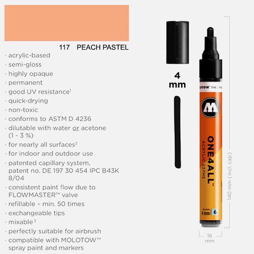 MOLOTOW One4All Acrylic Marker 4mm 117 Peach Pastel
