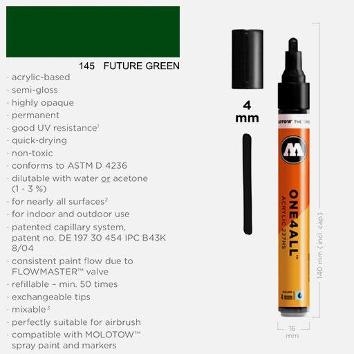 MOLOTOW One4All Acrylic Marker 4mm 145 Future Green