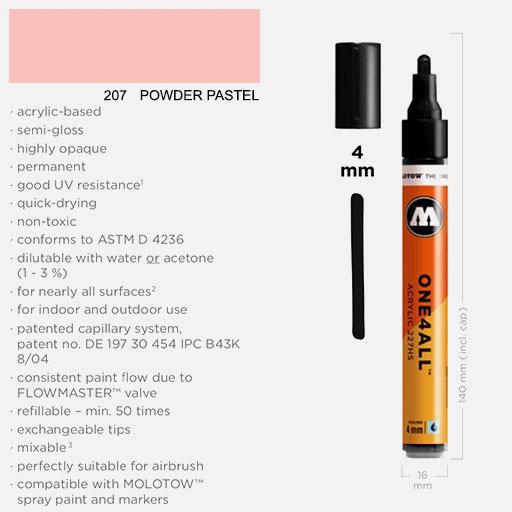 MOLOTOW One4All Acrylic Marker 4mm 207 Powder Pastel