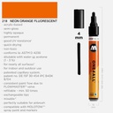 MOLOTOW One4All Acrylic Marker 4mm 218 Neon Orange Fluorescent