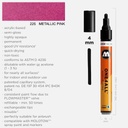 MOLOTOW One4All Acrylic Marker 4mm 225 Metallic Pink