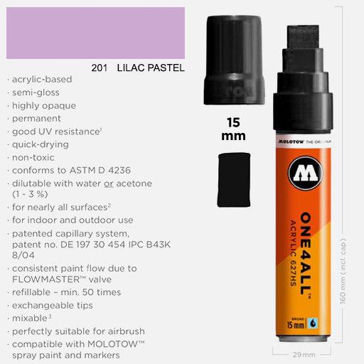 MOLOTOW One4All Acrylic Marker 15mm 201 Lilac Pastel