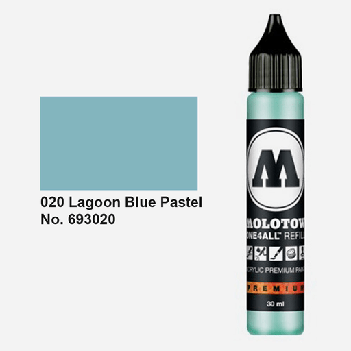 MOLOTOW One4All Acrylic Ink Refill 30ml Lagoon Blue Pastel