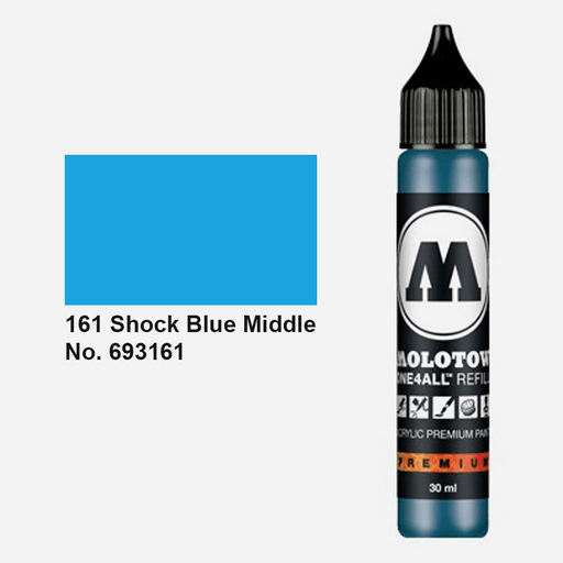 MOLOTOW One4All Acrylic Ink Refill 30ml Shock Blue Middle