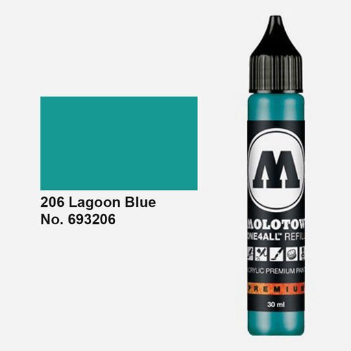 MOLOTOW One4All Acrylic Ink Refill 30ml Lagoon Blue