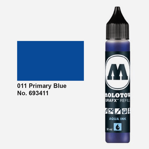 MOLOTOW Aqua Ink Refill 30ml Primary Blue