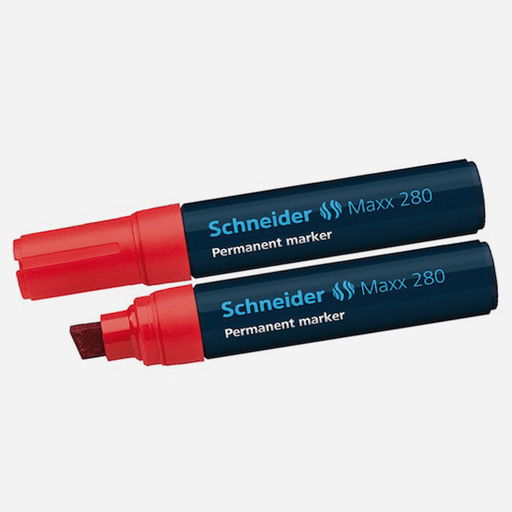 SCHNEIDER Maxx 280 Permanent Marker Chisel Tip Red