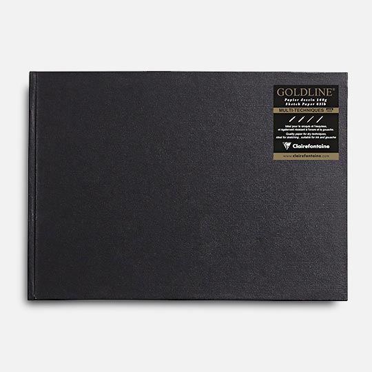 CLAIREFONTAINE Goldline Ivory Sketch Paper Book 140gsm Landscape A4 x 64