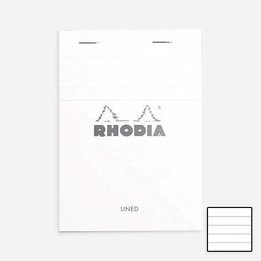 RHODIA Basics Notepad 80gsm Lined A6 x 80 White