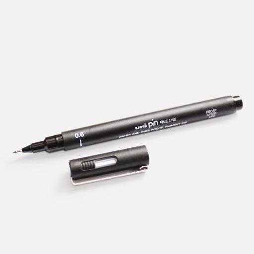 UNI Pin Drawing Pen 0.6mm Black