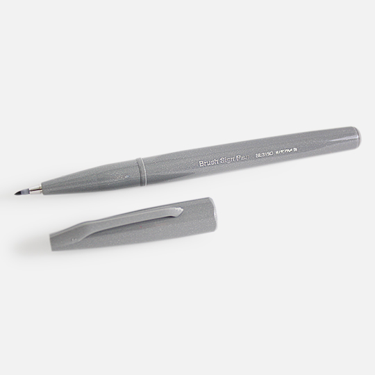 PENTEL Fude Touch Brush Pen Grey