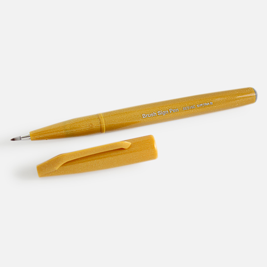 PENTEL Fude Touch Brush Pen Yellow Ochre