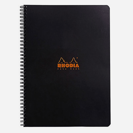 RHODIA Classic Spiral Book 80gsm Lined A4+ x 80 Black