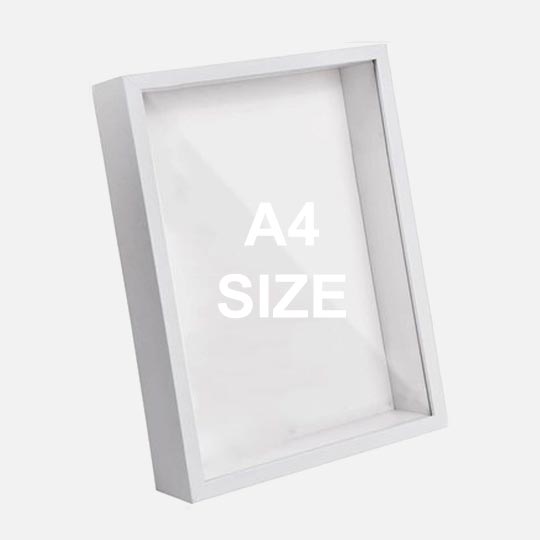 OVJ Wooden Shadow Picture Frame A4 White