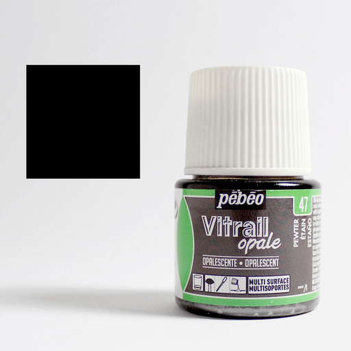 PEBEO Vitrail Opalescent Glass Paint 45ml 47 Pewter