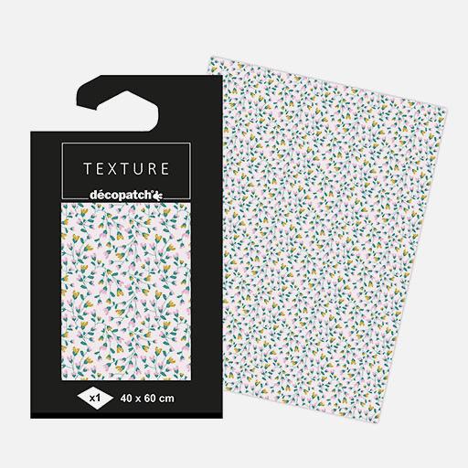DECOPATCH Texture Paper 40cm x 60cm Foil Flower