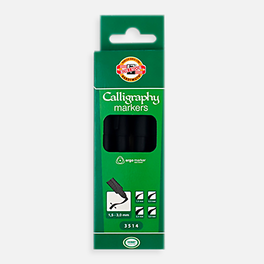 KOH-I-NOOR Calligraphy Marker Set x 4