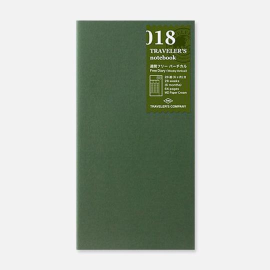 TRAVELER'S Notebook 018 Weekly Vertical Free Diary x 32