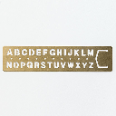 TRAVELER'S Brass Template Bookmark Alphabet
