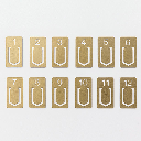 TRAVELER'S Brass Clip Number x 12