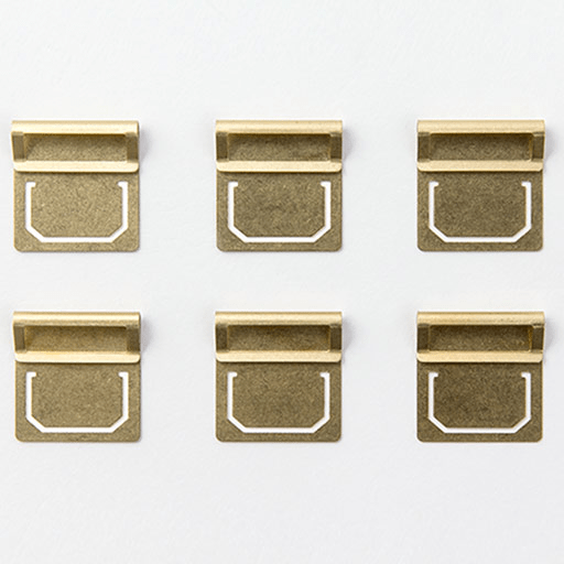 TRAVELER'S Brass Clip Index x 6