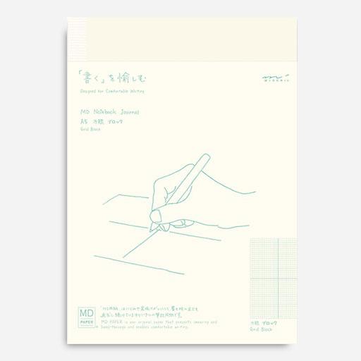 MIDORI MD Notebook 52gsm Grid Block A5 x 96