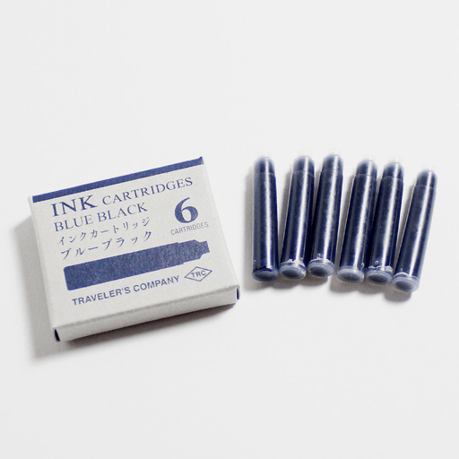 TRAVELER'S Ink Cartridge Blue Black x 6