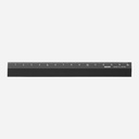 MIDORI Aluminium Ruler 15cm Black