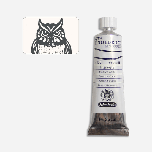 SCHMINCKE Aqua Linoprint Ink 35ml Titanium White